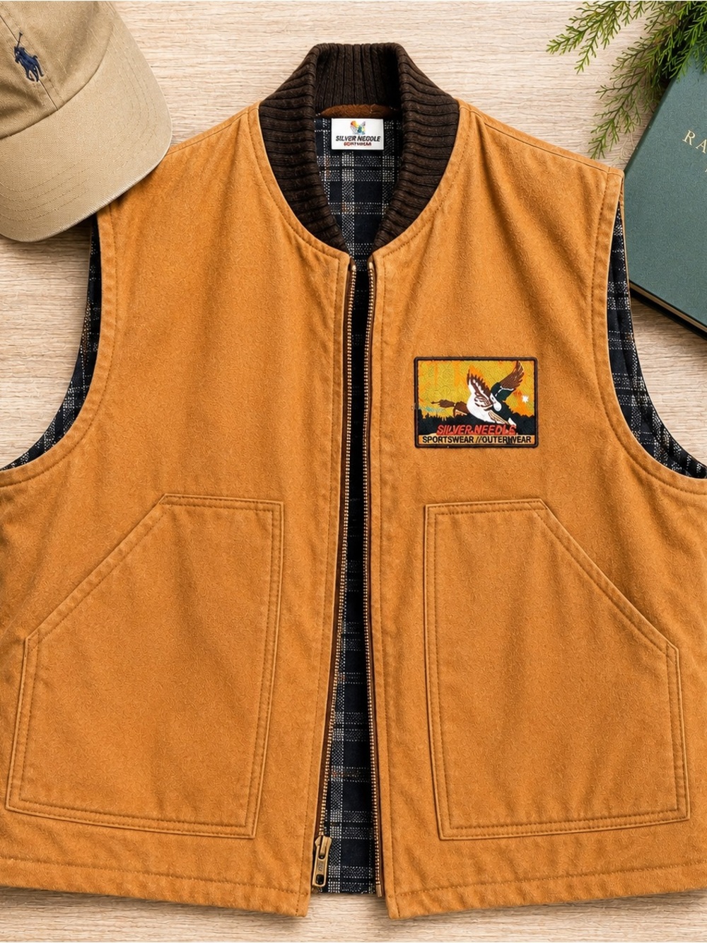 VINTAGE  WORKWEAR VEST Canvas Utility Hunting Vest | Ralph Lauren Style Outdoor